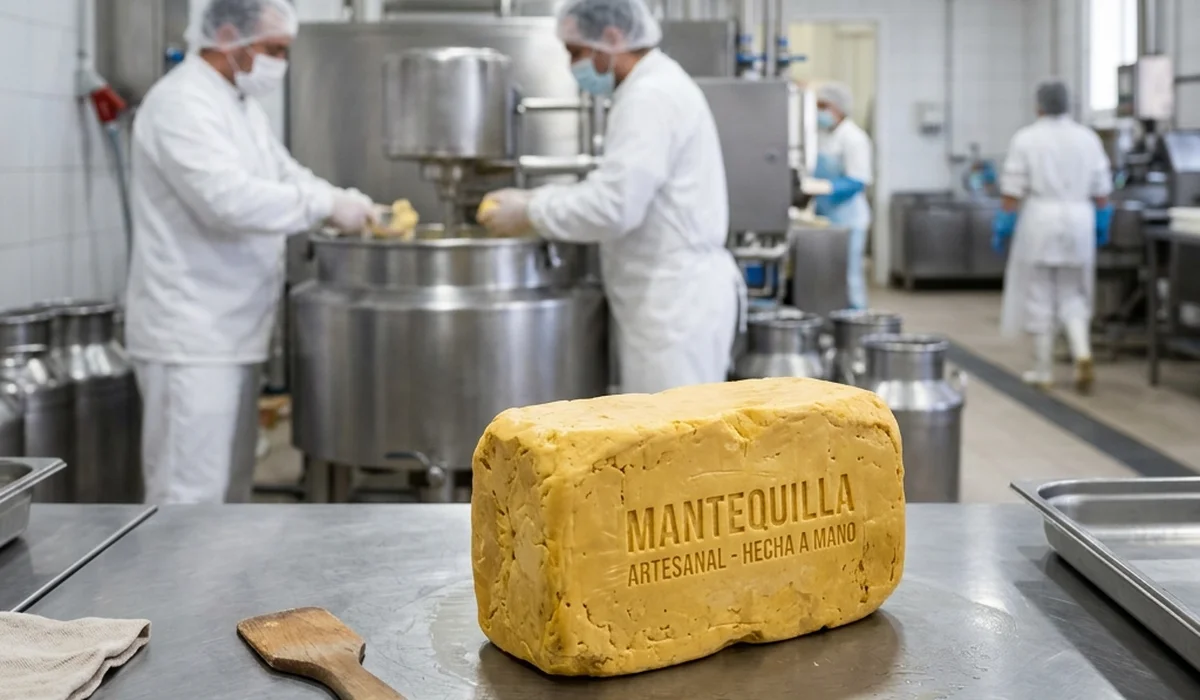 Mantequilla artesanal oaxaqueña en producción