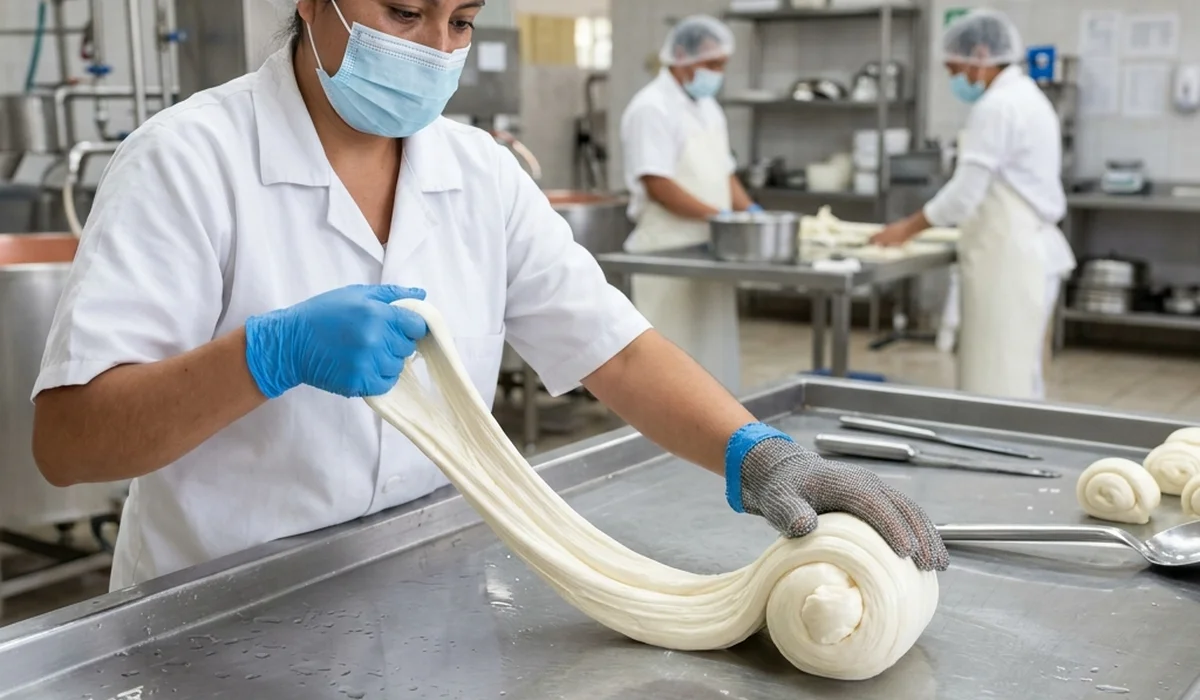 Elaboración de Quesillo Descremado en planta sanitaria